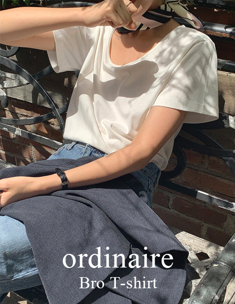 [ordinaire] 브로 티셔츠 (2color/단독주문시당일발송)