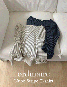 [ordinaire] 누베 스트라이프 티셔츠 (2color/단독주문시당일발송)