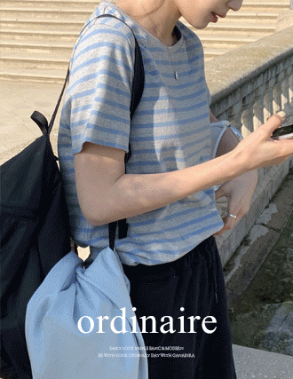 [ordinaire] 롤리 스트라이프 티셔츠 (2color)