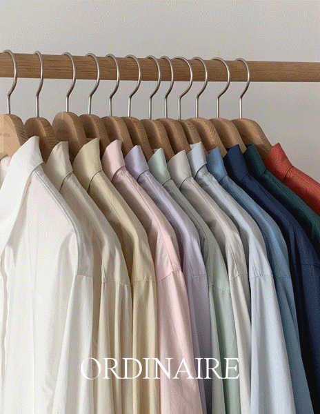 [ordinaire] 니스 코튼 셔츠 (12color/크림 제외 단독주문시당일발송) (가을하객룩 추천)